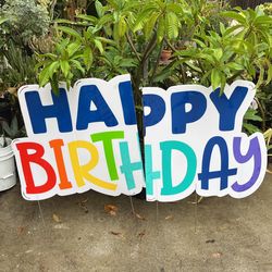 Happy Birthday Yard Sign
