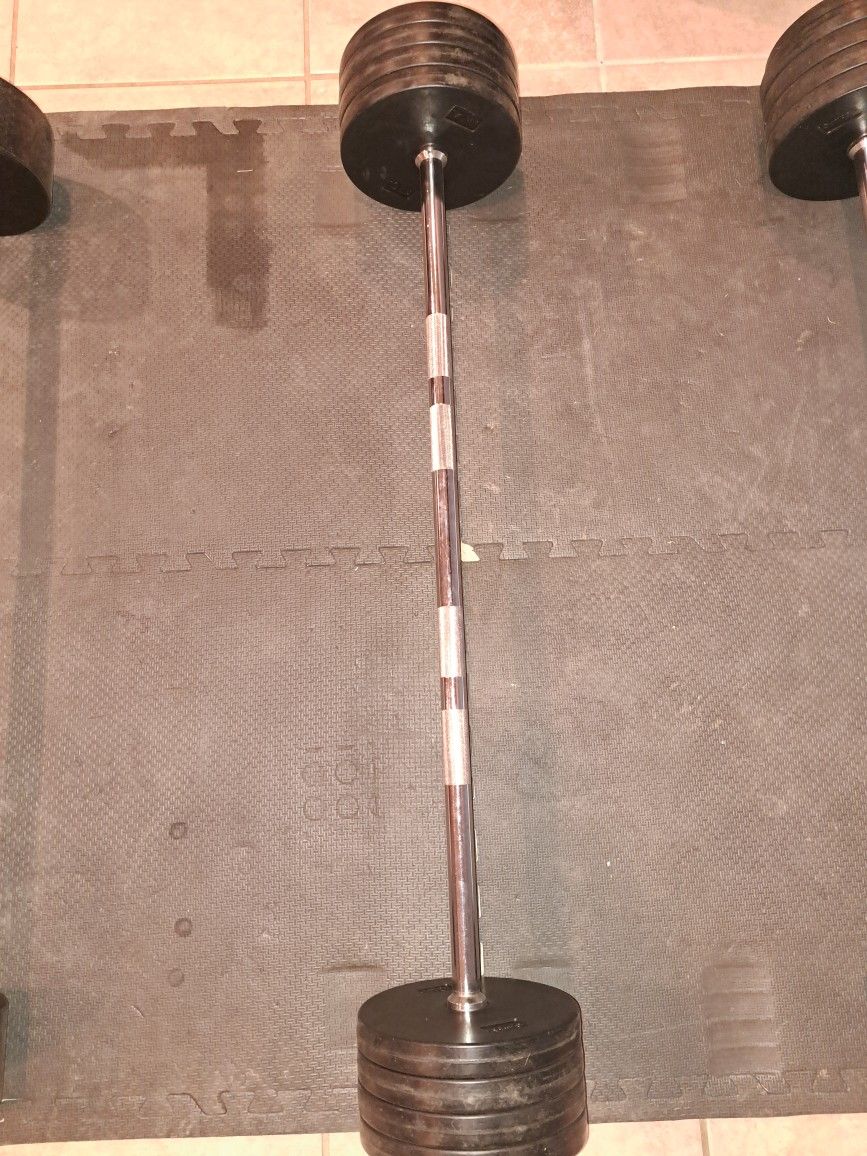 100 Pound Fixed Barbell