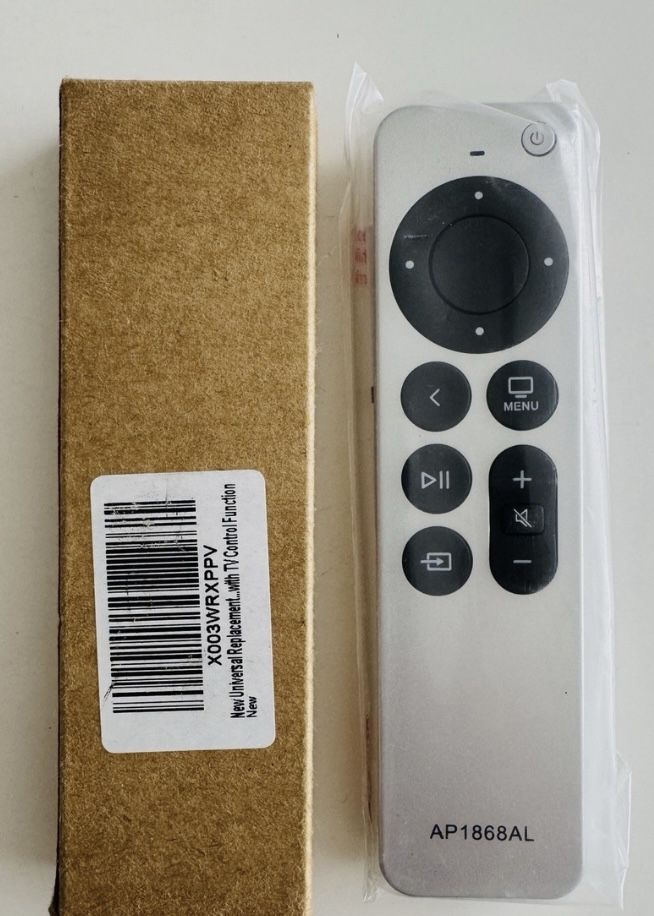 Universal Remote Control for Apple TV – Model AP1868AL – Aluminum Style