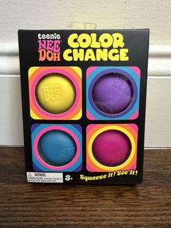 Teenie NeeDoh Color Change 4 Pack Schylling 4 Squishies NEW Authentic