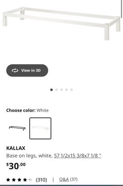 KALLAX Base Legs ONLY, White, 57 1/2x15 3/8x7 1/8 "