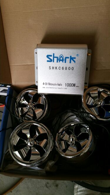Shark motorcycle stereo audio system