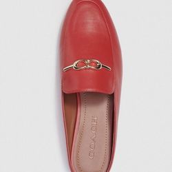 Coach Sienna Leather Slide - electric red