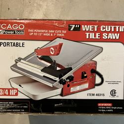 Chicago Electric Power Tools 7” Wet Cutting Tile Saw