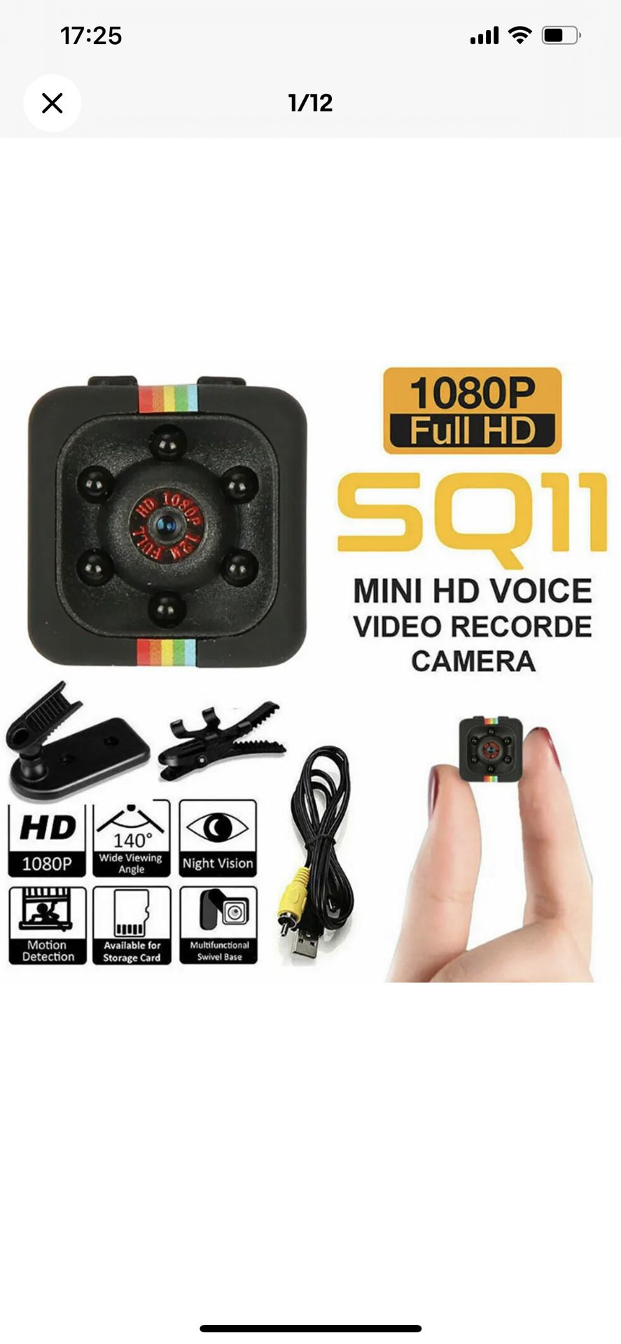 SQ11 Cop DV DVR Camera Full HD 1080P Mini Car Dash Cam IR Night Vision Security