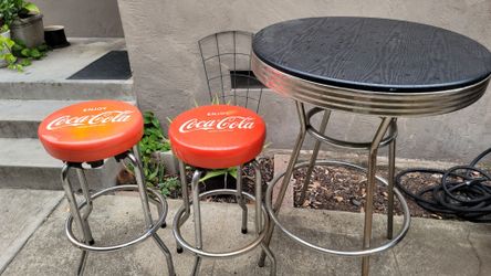 Coca-Cola Retro Bar Table and Stools Set