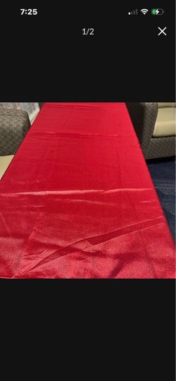 Elegant Red Shimmer Table cloth – 106” Long