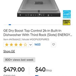 (Brand New) GE Dishwasher 