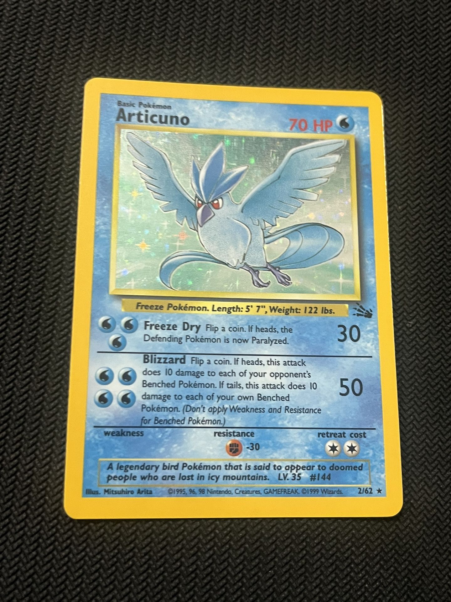 Pokemon Articuno Fossil Holo