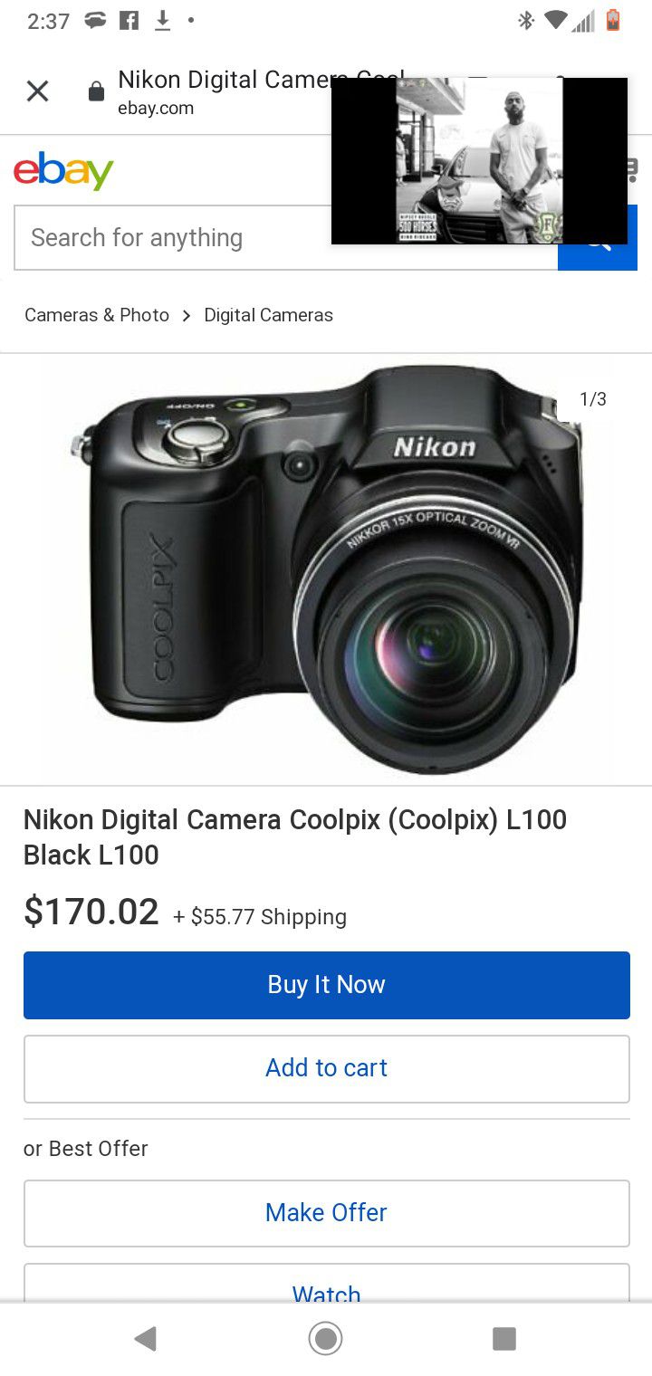 Nikon digital camera Coolpix L100Black