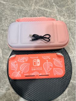 Nintendo Switch lite animal crossing pink