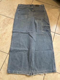 vintage wide leg light blue bullhead jeans
