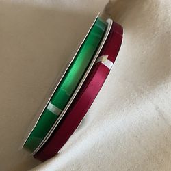 Satin Ribbon 3/8” X 100 yds Wine & Emerald
