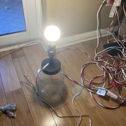 Glass Bottle Lamp For $5