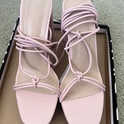 Pink Lacey Heels
