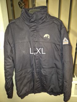 BULWARK FRC NAVY BLUE INSULATED ZIP UP JACKET 