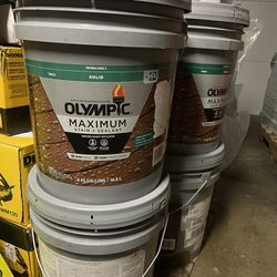 Olympic 5 Gallon Stain And Sealant Paint