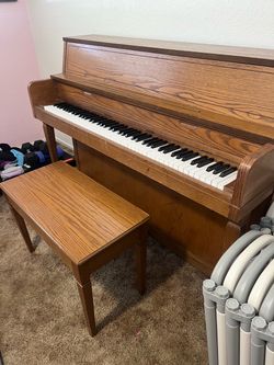 Wurlitzer Upright Piano with Bench pick up only