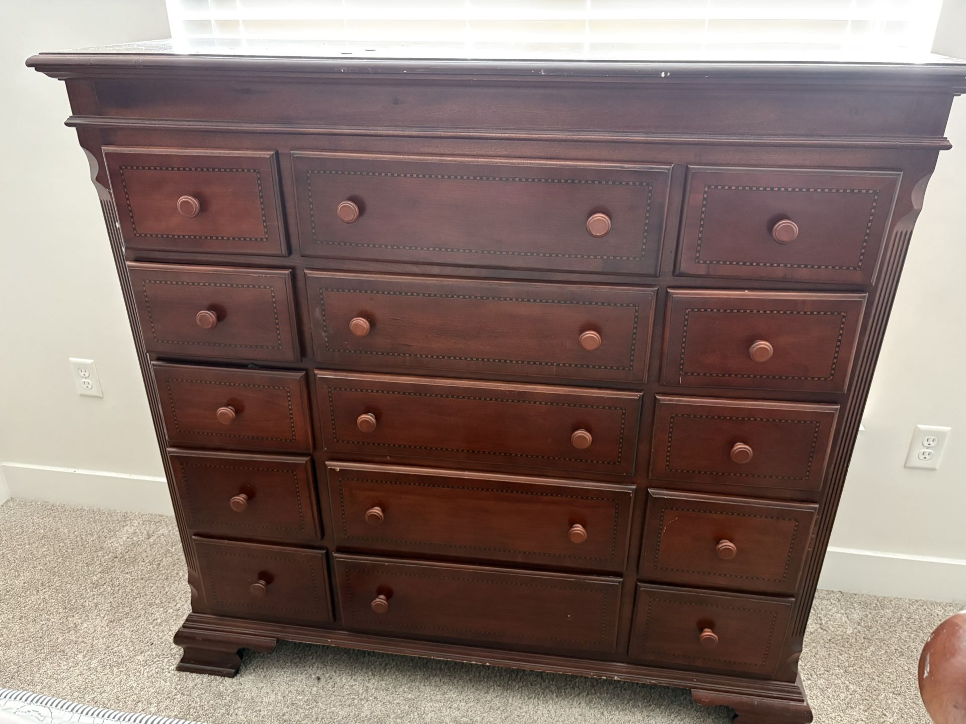 Real Heavy oak Wood Dresser 