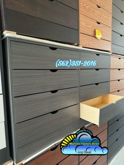 Grey Katy eight drawer dresser new chest cajonera Comoda compressed