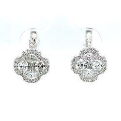 14k White Gold Diamond Earrings 1.7ctw 3.7 Grams 119902 12