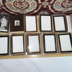 10 Vintage Wood Picture Frames With Glass (New/Old Original Box)
