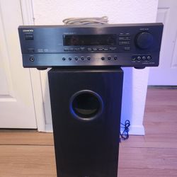 Onkyo Receiver & Subwoofer 