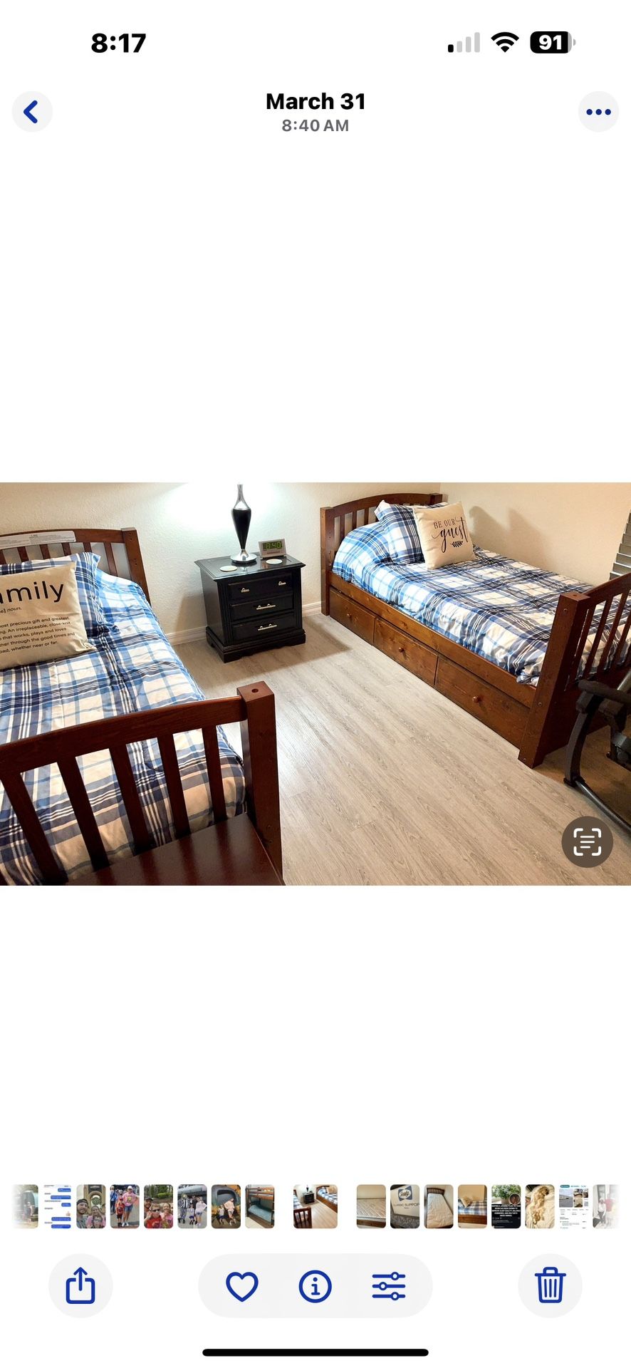 Wood Twin Bunk Beds (CASH ONLY) No Cash Apps