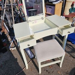 Price is firm... Very cute bedroom makeup vanity with stool
