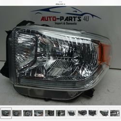 tested 2014 - 2016 TOYOTA TUNDRA LH HALOGEN LED HEADLIGHT OEM W/ AUTO LEVEL 2015