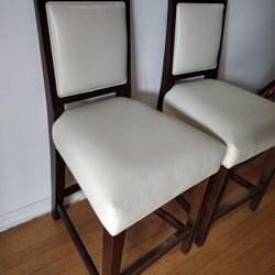 White And Brown Chairs Stools Dining Room Chairs