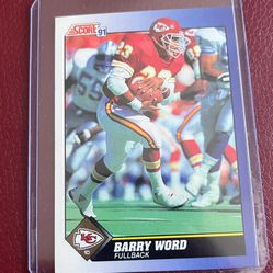 Barry Word - 1991 Score #90 - Kansas City Chiefs Football Card