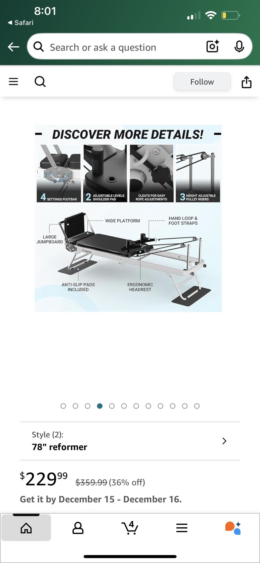 Paeta Pilates Reformer 