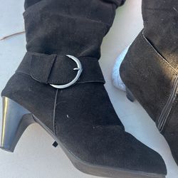 Black Heeled High Boots