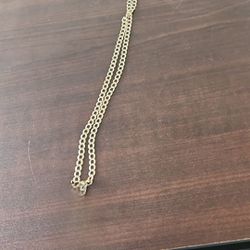 14k Yellow And White Gold Chain. 5mm 24" And 13-14grams