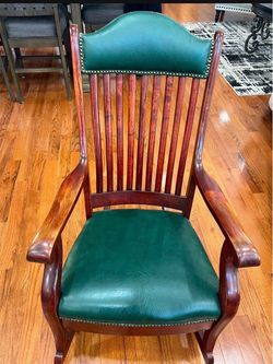 Aunties Rocker Green Leather