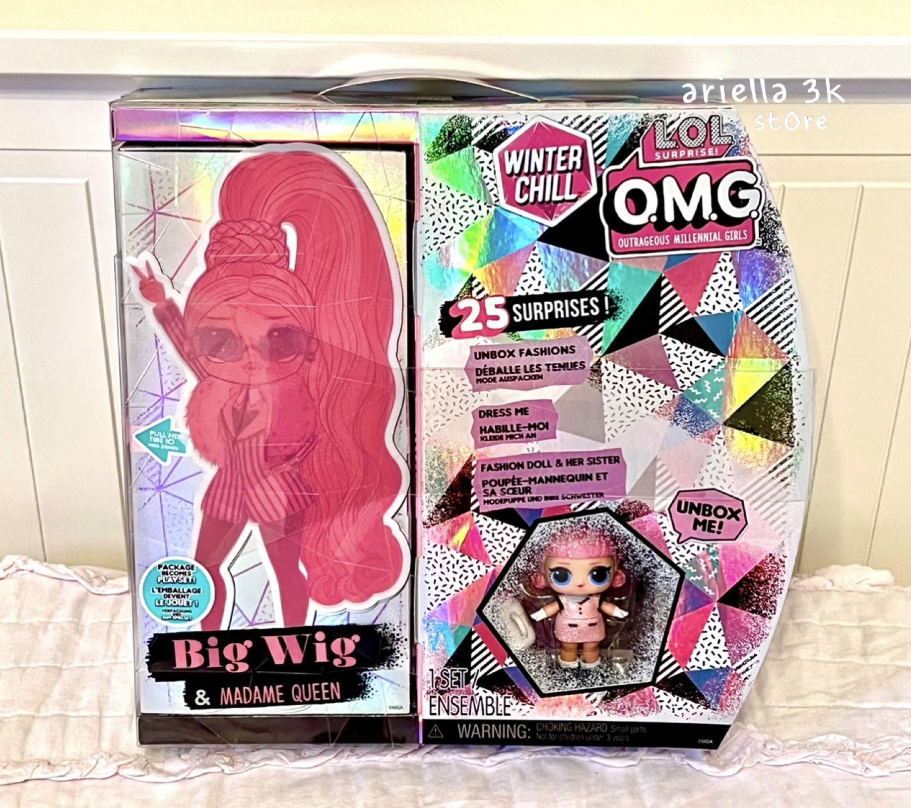 LOL Surprise! OMG Winter Chill Big Wig & Madame Queen Fashion Doll 25 Surprises 