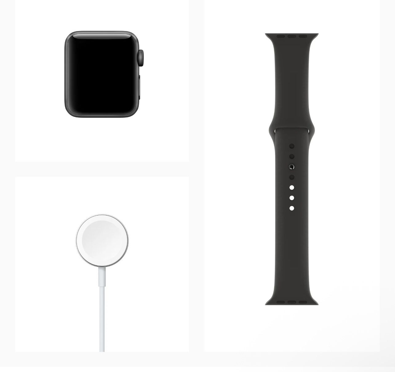 Apple Watch Series 3 (GPS) - space gray aluminum - smart watch with sport band