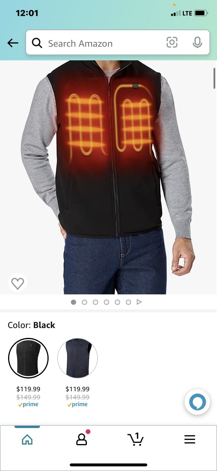 ORORO Men's Fleece Heated Vest