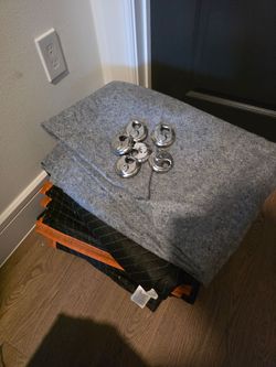 Six U-Haul Padlocks and Moving Blankets