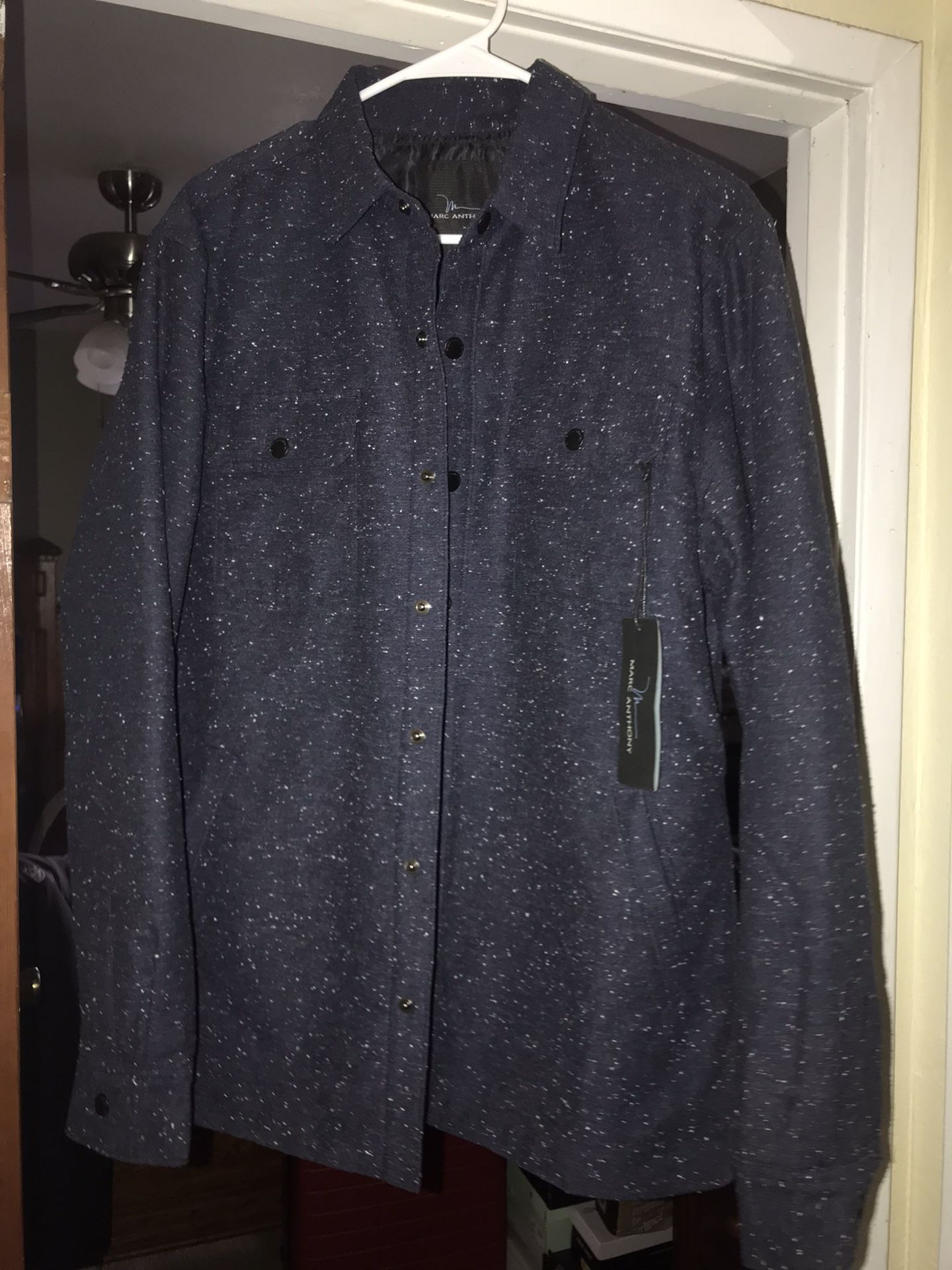 SLIM FIT WOOL BLEND QUILTED SHIRT JACKET