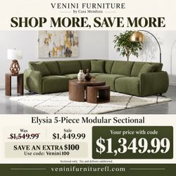 Elysia 5-Piece Modular Sectional Sofa