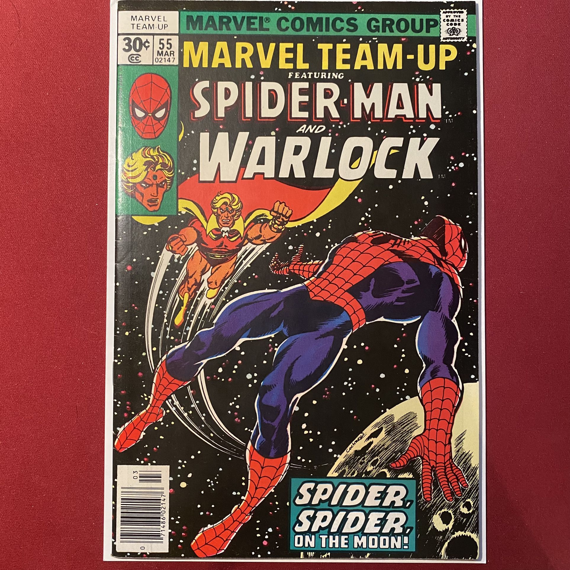 1977 Marvel Team Up #55 Spider-Man and Warlock (🔑 1st Power Gem, 1st Time Gem, 1st Gardner)