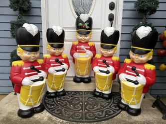 33” Drummer Boys & 34” Drummer Soldier Blow Molds-Vintage Christmas