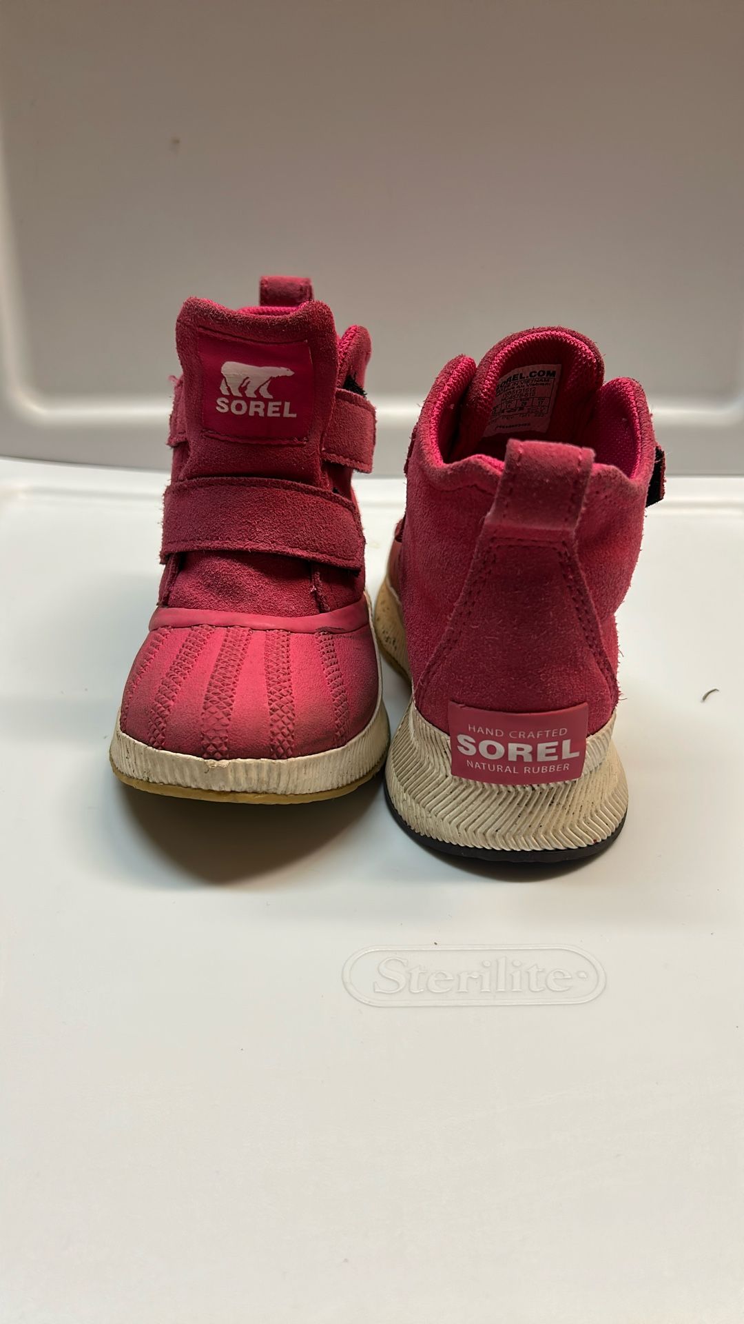 Pink Sorel boots Size 12