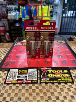 VESSEL 2pc. PH2 Neck Torsion Power Bits- $5 EACH