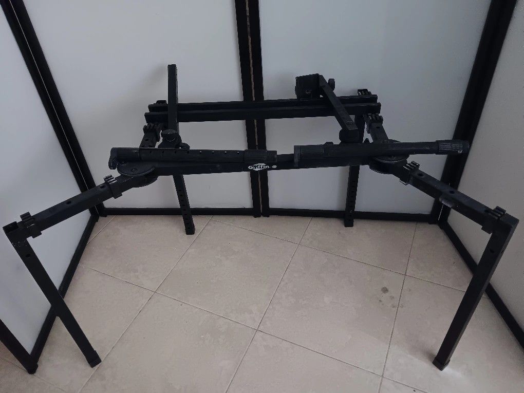 Soporte para teclado mezclador ajustable y multifuncional con pantalla foldeable para dj bo0th