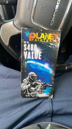 Paint ball park tickets all included.