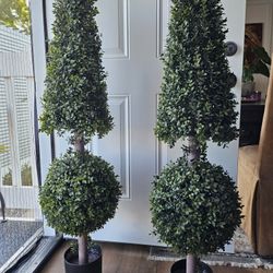 4ft Boxwood Ball and Cone Topiary Trees (2) $90 ea.