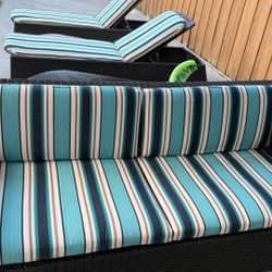 5 Piece Wicker Patio Furniture Set 